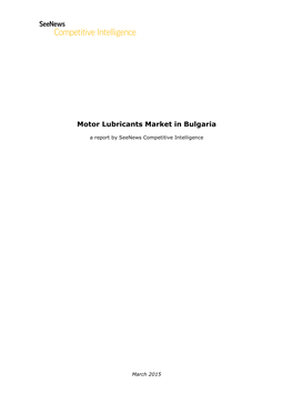 Motor Lubricants Market in Bulgaria