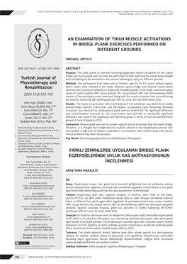 An Examination of Thigh Muscle Activations in Bridge-Plank Exercises Performed on Different Grounds