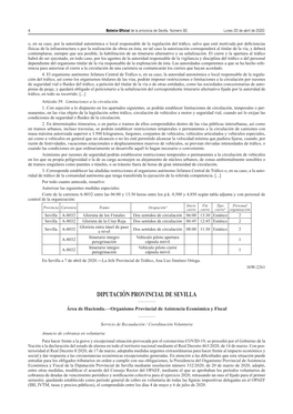 DIPUTACIÓN PROVINCIAL DE SEVILLA ———— Área De Hacienda.—Organismo Provincial De Asistencia Económica Y Fiscal ———— Servicio De Recaudación / Coordinación Voluntaria