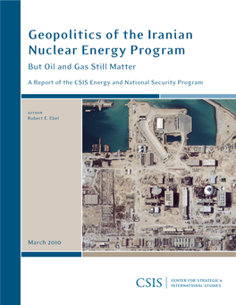 Geopolitics of the Iranian Nuclear Energy Program