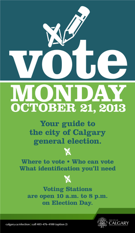 Your Guide to the City of Calgary General Election