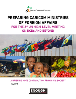 PREPARING CARICOM MINISTRIES of FOREIGN AFFAIRS for the 3Rd UN HIGH-LEVEL MEETING on Ncds and BEYOND