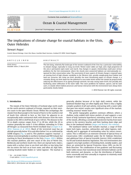 The Implications of Climate Change for Coastal Habitats in the Uists, Outer Hebrides