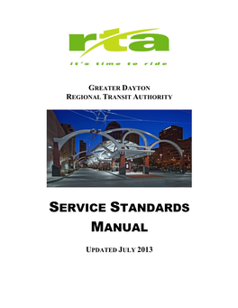 Service Standards Manual