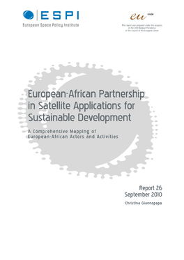 European-African Partnership in Satellite Applications for Sustainable Development