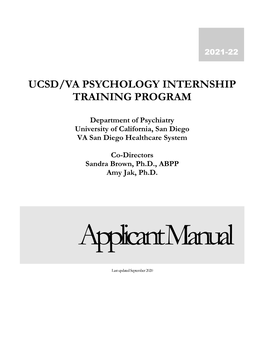 VASDHS Psychology Internship Brochure
