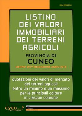 Listino Dell'osservatorio Dei Valori Agricoli Provincia Di Cuneo