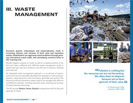 III . Waste Management
