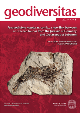 Pseudodrobna Natator N. Comb., a New Link Between Crustacean Faunas from the Jurassic of Germany and Cretaceous of Lebanon