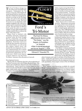 The Ford Tri-Motor Design