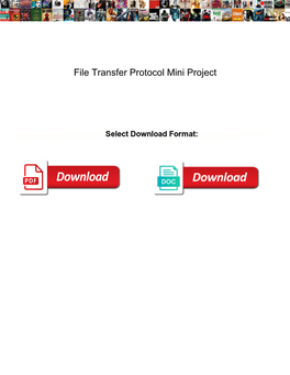 File Transfer Protocol Mini Project
