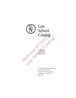 2019-2020 Law School Catalog