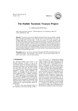 The Hubble Tarantula Treasury Project