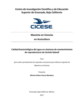 Centro De Investigación Científica Y De Educación Superior De Ensenada, Baja California