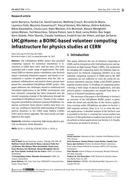 A BOINC-Based Volunteer Computing Infrastructure for Physics Studies At