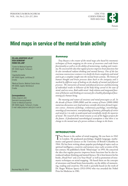 Mind Maps in Service of the Mental Brain Activity