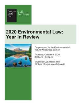 2020 Environmental Law: Year in Review