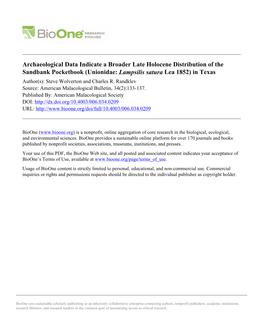 Archaeological Data Indicate a Broader Late Holocene Distribution