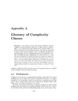Glossary of Complexity Classes