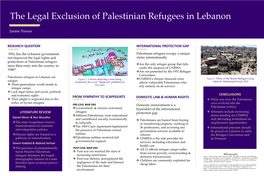 The Legal Exclusion of Palestinian Refugees in Lebanon