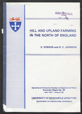 Hill and Upland Farming in the North of England