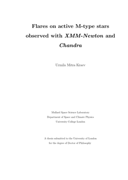 Flares on Active M-Type Stars Observed with XMM-Newton and Chandra