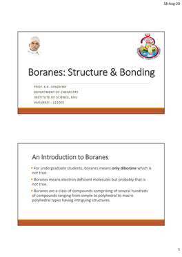 Boranes: Structure & Bonding