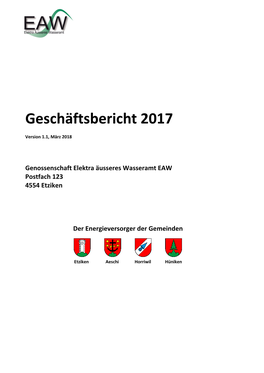 Geschäftsbericht 2017