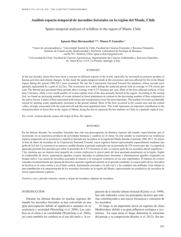Análisis Espacio-Temporal De Incendios Forestales En La Región Del Maule, Chile