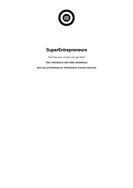 Superentrepreneurs