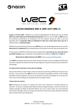 Nacon Annonce Wrc 9, Wrc 10 Et Wrc 11