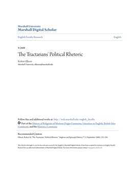 The Tractarians' Political Rhetoric