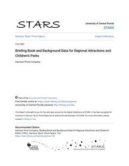 Briefing Book and Background Data for Regional Attractions and Children's Parks