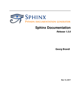 Sphinx Documentation Release 1.5.6