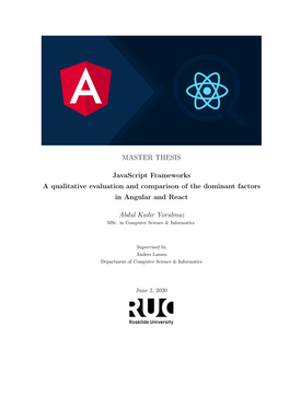 MASTER THESIS Javascript Frameworks a Qualitative