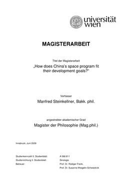 Magisterarbeit