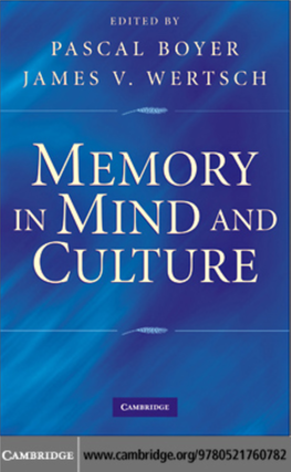 Memory in Mind and Culture