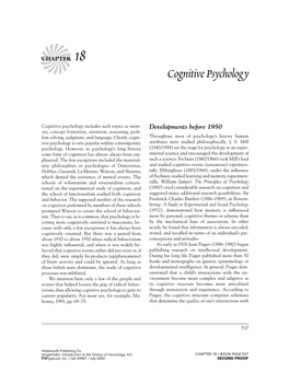 Cognitive Psychology