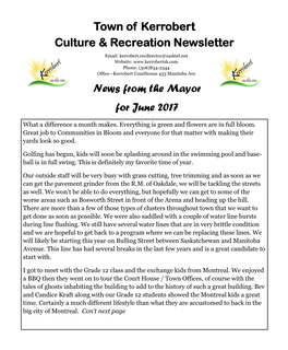 2017 June Newsletter