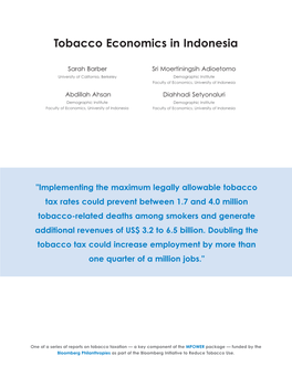 Tobacco Economics in Indonesia