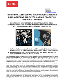 Montreux Jazz Festival & Bmg