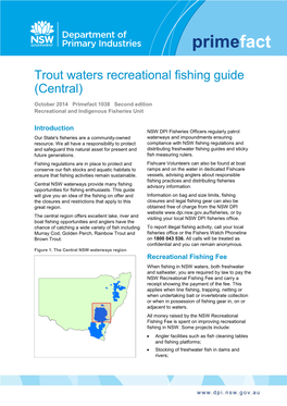 Trout Waters Recreational Fishing Guide (Central)