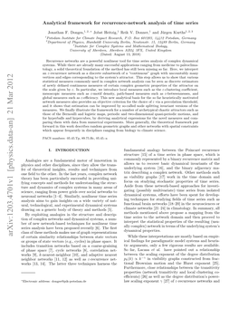 Analytical Framework for Recurrence-Network Analysis of Time Series