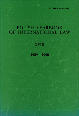 Polish Yearbook of International Law Vol. XVIII/1989-1990