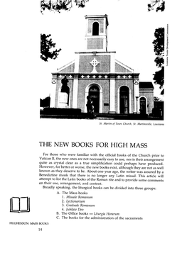 The New Books for High Mass