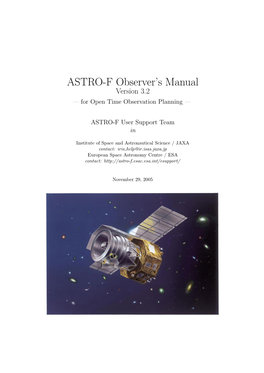 ASTRO-F Observer's Manual