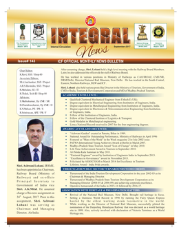 ICF-Integral News Sep 2017 Issue