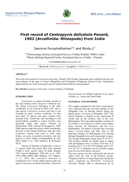 Arcellinida: Rhizopoda) from India