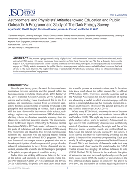 Astronomers' and Physicists' Attitudes Toward Education and Public