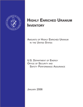 Highly Enriched Uranium Inventory